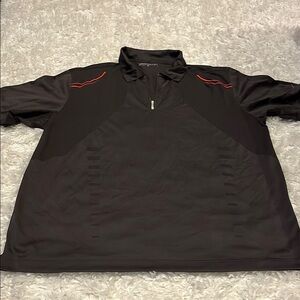 Nike Golf Dri-fit Black and Red Polo Shirt